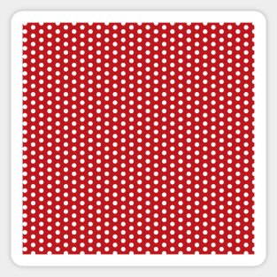 White dots in red background Sticker